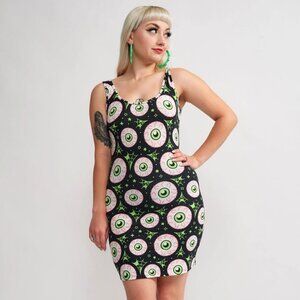 SOURPUSS Jeepers Peepers Eyeball Tank Dress